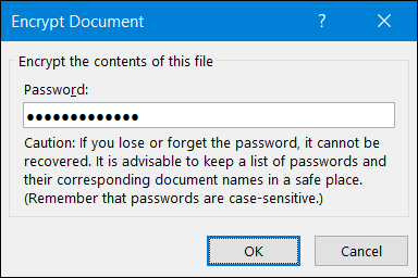 Encrypt with Password.